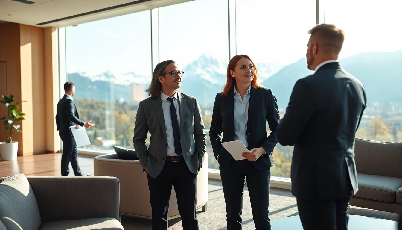 Interviews mit Headhunter Schweiz in einer modernen Büroumgebung.