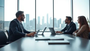 Headhunter Ingenieure im Gespräch zur Personalvermittlung in einer modernen Büroumgebung.