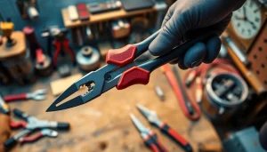 Knipex kabelmesser in action, demonstrating its precision and ease in cutting cables effectively.