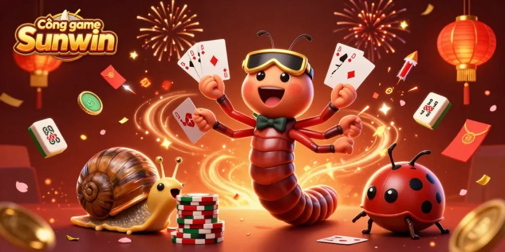Enjoy thrilling games at Cổng game Sunwin with a cartoon casino atmosphere and exciting characters.